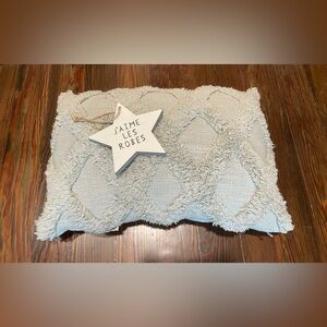 BROYHILL Lattice Design Pale Seafoam Green/Gray Accent Pillow